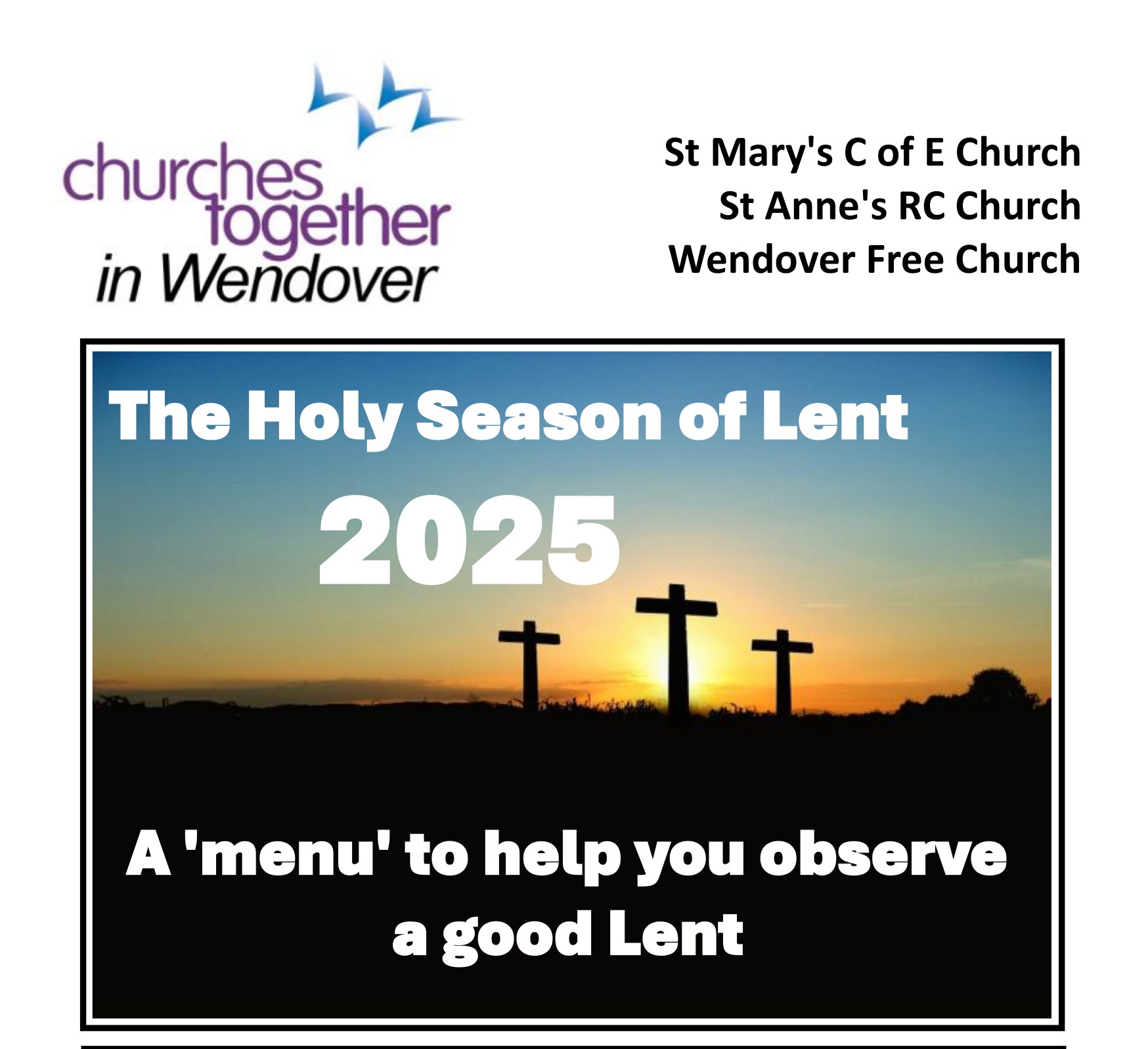 Lent menu 2025 Image